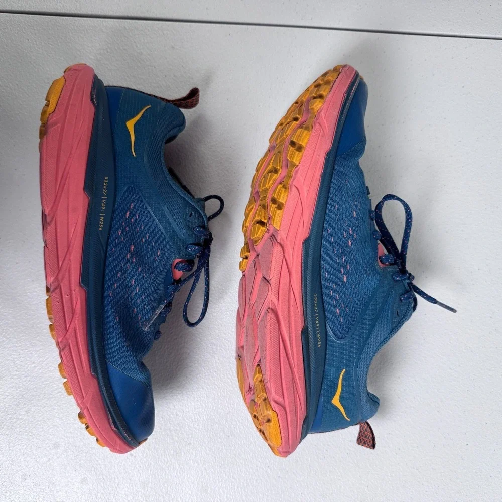 HOKA Challenger ATR 6 GTX  Blue/Orange Women's Trail Running Shoes Size 8.5
